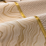 Non-Slip Couch Cover with Gold Trim, Sofa Slipcover for Sectional & Loveseat