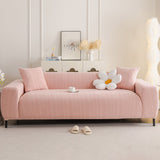 High Stretch Herringbone Textured Slipcover for Standard & L-Shaped Sectional Couches
