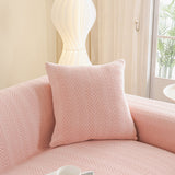 High Stretch Herringbone Textured Slipcover for Standard & L-Shaped Sectional Couches