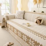 Thick Jacquard Couch Cover for Sectional Sofas, Cozy Washable Sofa Cover Throw Blanket
