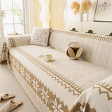 Thick Jacquard Couch Cover for Sectional Sofas, Cozy Washable Sofa Cover Throw Blanket