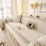 Thick Jacquard Couch Cover for Sectional Sofas, Cozy Washable Sofa Cover Throw Blanket