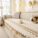 Thick Jacquard Couch Cover for Sectional Sofas, Cozy Washable Sofa Cover Throw Blanket