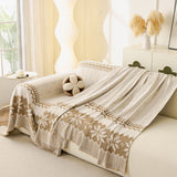 Thick Jacquard Couch Cover for Sectional Sofas, Cozy Washable Sofa Cover Throw Blanket