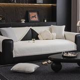 Houndstooth Ice Silk Breathable Sofa Cover, Modern Non-Slip Summer Couch Protector