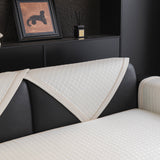 Houndstooth Ice Silk Breathable Sofa Cover, Modern Non-Slip Summer Couch Protector
