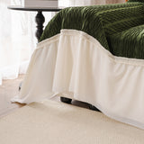 Soft Warm Flannel Couch Cover Throw Blanket with French Flounce, Beautiful Furniture Throws for Sofas