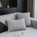 Houndstooth Ice Silk Breathable Sofa Cover, Modern Non-Slip Summer Couch Protector
