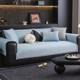 Non-Slip Cooling Breathable Couch Protector Towel, Lightweight Slipcover for Sofas