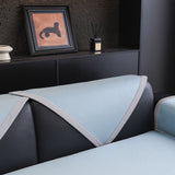 Non-Slip Cooling Breathable Couch Protector Towel, Lightweight Slipcover for Sofas