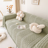Modern 3D Water Ripple Sofa Cover, Non-Shedding Cream Style Furniture Protector Throw