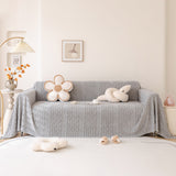 Modern 3D Water Ripple Sofa Cover, Non-Shedding Cream Style Furniture Protector Throw
