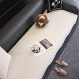 Chenille Couch Cover with Scalloped Edge, Non-Slip Modular Slipcover Sectional
