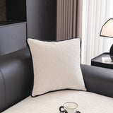 Chenille Couch Cover with Scalloped Edge, Non-Slip Modular Slipcover Sectional
