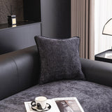 Chenille Couch Cover with Scalloped Edge, Non-Slip Modular Slipcover Sectional