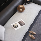 Chenille Couch Cover with Scalloped Edge, Non-Slip Modular Slipcover Sectional
