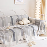 Chenille Sofa Cover Throw, Smile Couch Cover Blanket Throws for Couches, Soft Sofa Towel