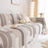 Chenille Sofa Cover Throw, Smile Couch Cover Blanket Throws for Couches, Soft Sofa Towel