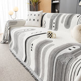Boho Couch Throw Covers with Tassel Thick Durable Sofa Cover Blanket Furniture Slipcover Sectional