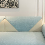 Baroque Sofa Cover – Quilted Cotton, Non-Slip, Washable with Ornate Embroidery