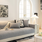 Baroque Floral Quilted Cotton Sofa Cover, Non-Slip Washable Couch Protector