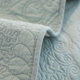 Baroque Floral Quilted Cotton Sofa Cover, Non-Slip Washable Couch Protector