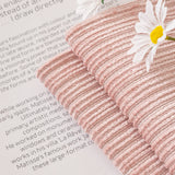 Plush Solid Color Striped L-Shaped Sofa Slipcovers, Washable Non-Slip Textured Furniture Covers
