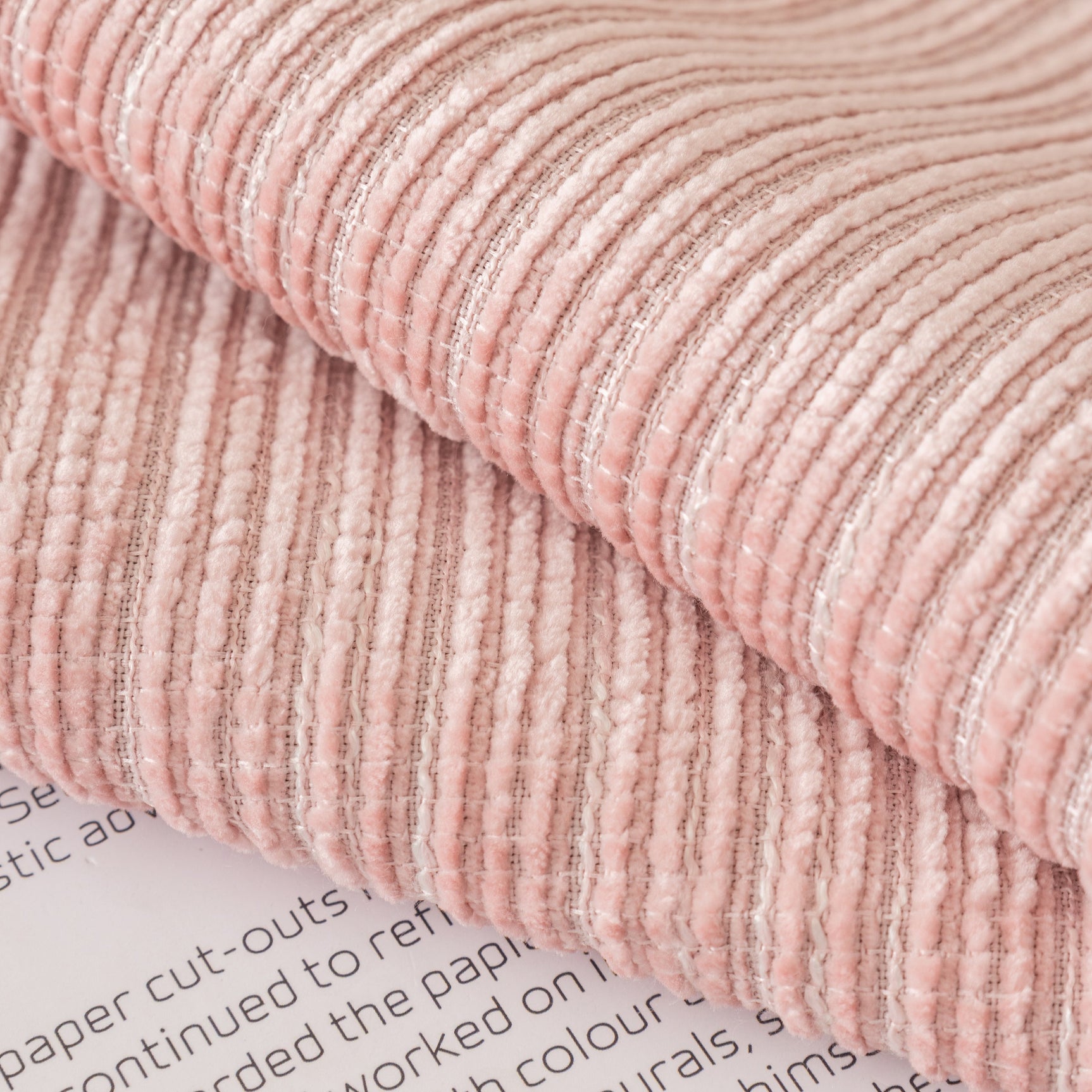 Plush Solid Color Striped L-Shaped Sofa Slipcovers, Washable Non-Slip Textured Furniture Covers