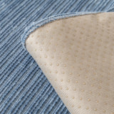 Plush Solid Color Striped L-Shaped Sofa Slipcovers, Washable Non-Slip Textured Furniture Covers