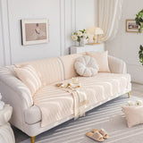 Quilted Geometric Cotton Sofa Cover, Non-Slip & Thick Padded Furniture Covers