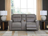 5Z-Comfort Coin Power Reclining Loveseat with Console (Online Special Price) - Ornate Home