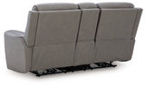 5Z-Comfort Coin Power Reclining Loveseat with Console (Online Special Price) - Ornate Home