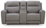 5Z-Comfort Coin Power Reclining Loveseat with Console (Online Special Price) - Ornate Home
