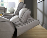 5Z-Comfort Coin Power Reclining Loveseat with Console - Ornate Home