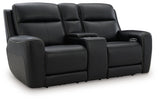 5Z-Comfort Onyx Power Reclining Loveseat/CON/ADJ HDRST - Ornate Home