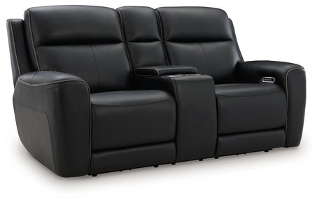 5Z-Comfort Onyx Power Reclining Loveseat/CON/ADJ HDRST - Ornate Home