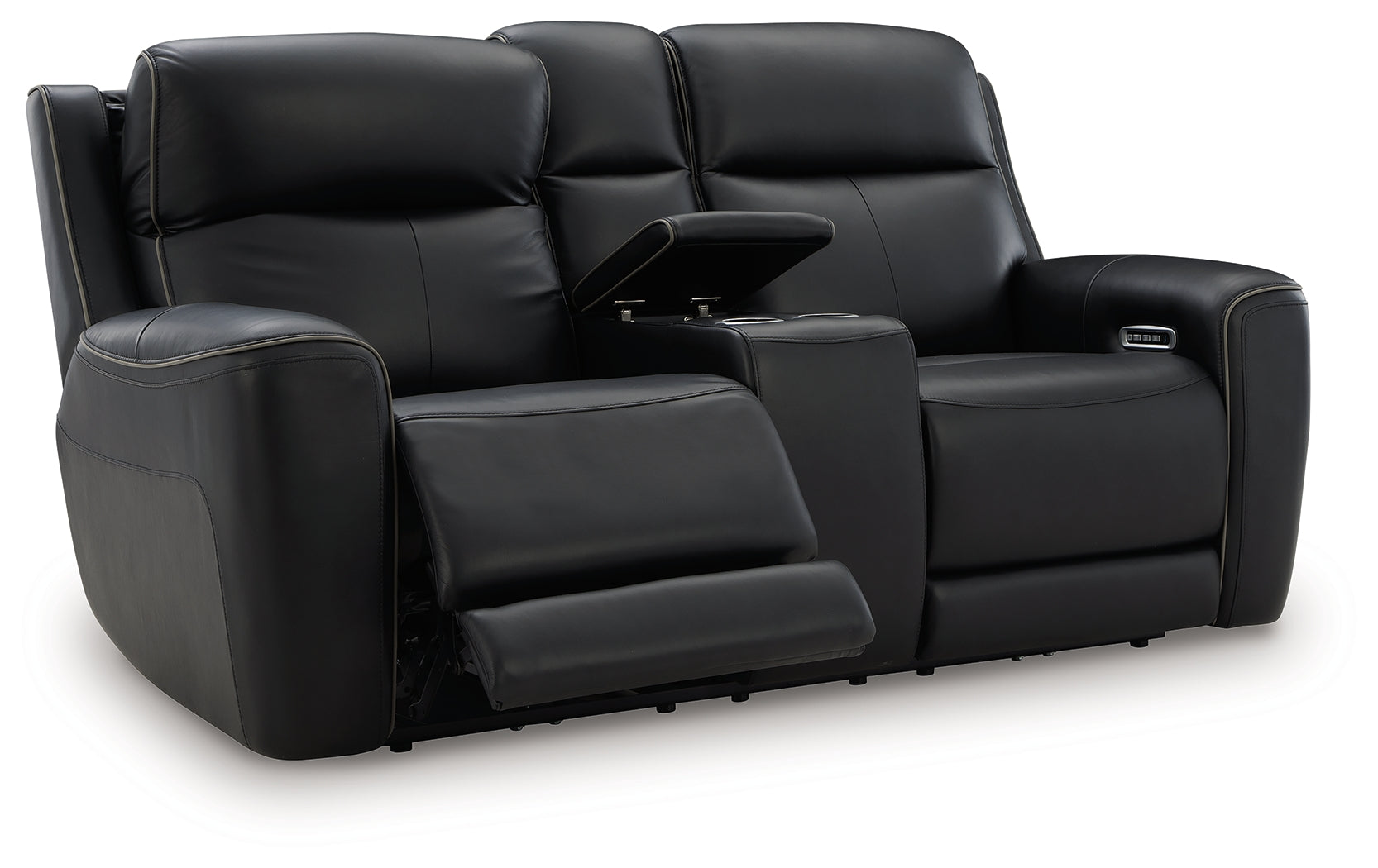 5Z-Comfort Onyx Power Reclining Loveseat/CON/ADJ HDRST - Ornate Home