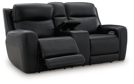 5Z-Comfort Onyx Power Reclining Loveseat/CON/ADJ HDRST - Ornate Home