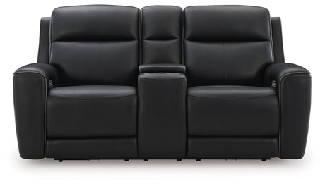 5Z-Comfort Onyx Power Reclining Loveseat/CON/ADJ HDRST - Ornate Home