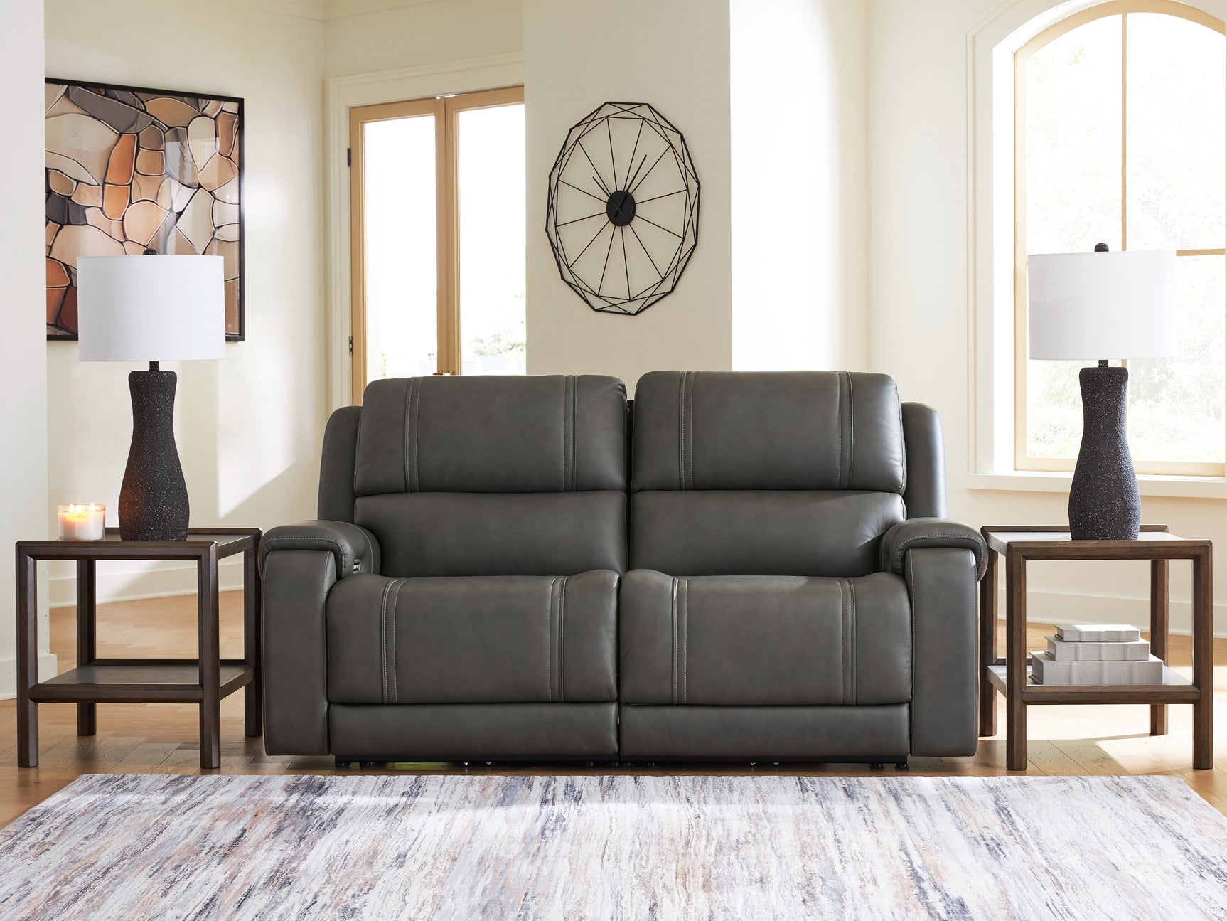 5Z - Pittson Anchor 2-Piece Power Reclining Sectional Loveseat (Online Special Price) - Ornate Home