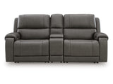 5Z - Pittson Anchor 3-Piece Power Reclining Sectional Loveseat with Console - Ornate Home
