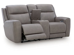 5Z-Relaxation Coin Power Reclining Loveseat with Console - Ornate Home