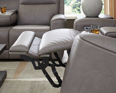 5Z-Relaxation Coin Power Reclining Loveseat with Console - Ornate Home