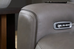 5Z-Relaxation Coin Power Reclining Loveseat with Console - Ornate Home