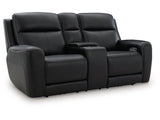 5Z-Relaxation Onyx Power Reclining Loveseat with Console - Ornate Home