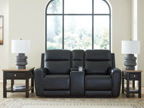 5Z-Relaxation Onyx Power Reclining Loveseat with Console - Ornate Home