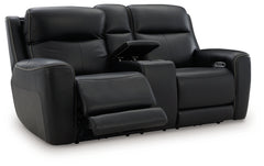 5Z-Relaxation Onyx Power Reclining Loveseat with Console - Ornate Home