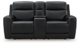 5Z-Relaxation Onyx Power Reclining Loveseat with Console - Ornate Home