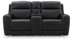 5Z-Relaxation Onyx Power Reclining Loveseat with Console - Ornate Home