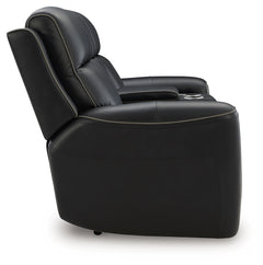 5Z-Relaxation Onyx Power Reclining Loveseat with Console - Ornate Home